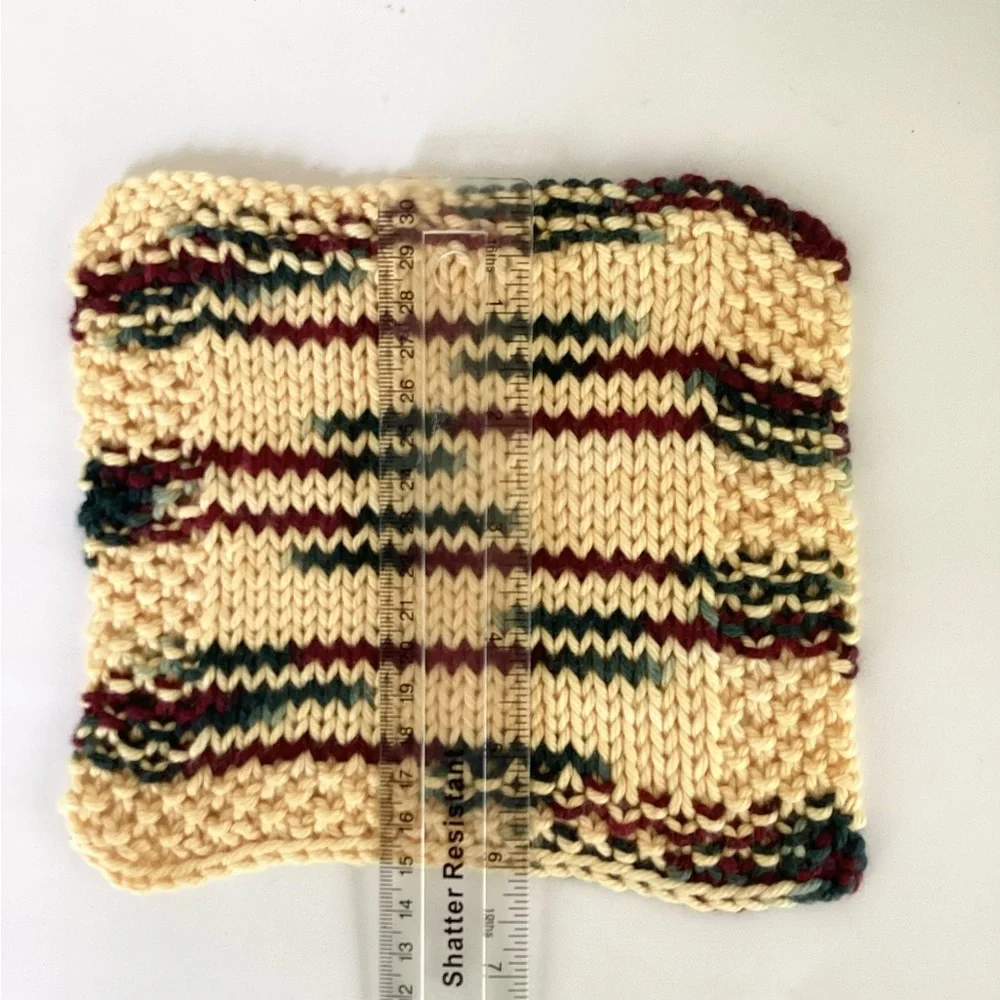 Baby Washcloth Hand Crafted Yellow Maroon Green Cotton Gift Bath Essential